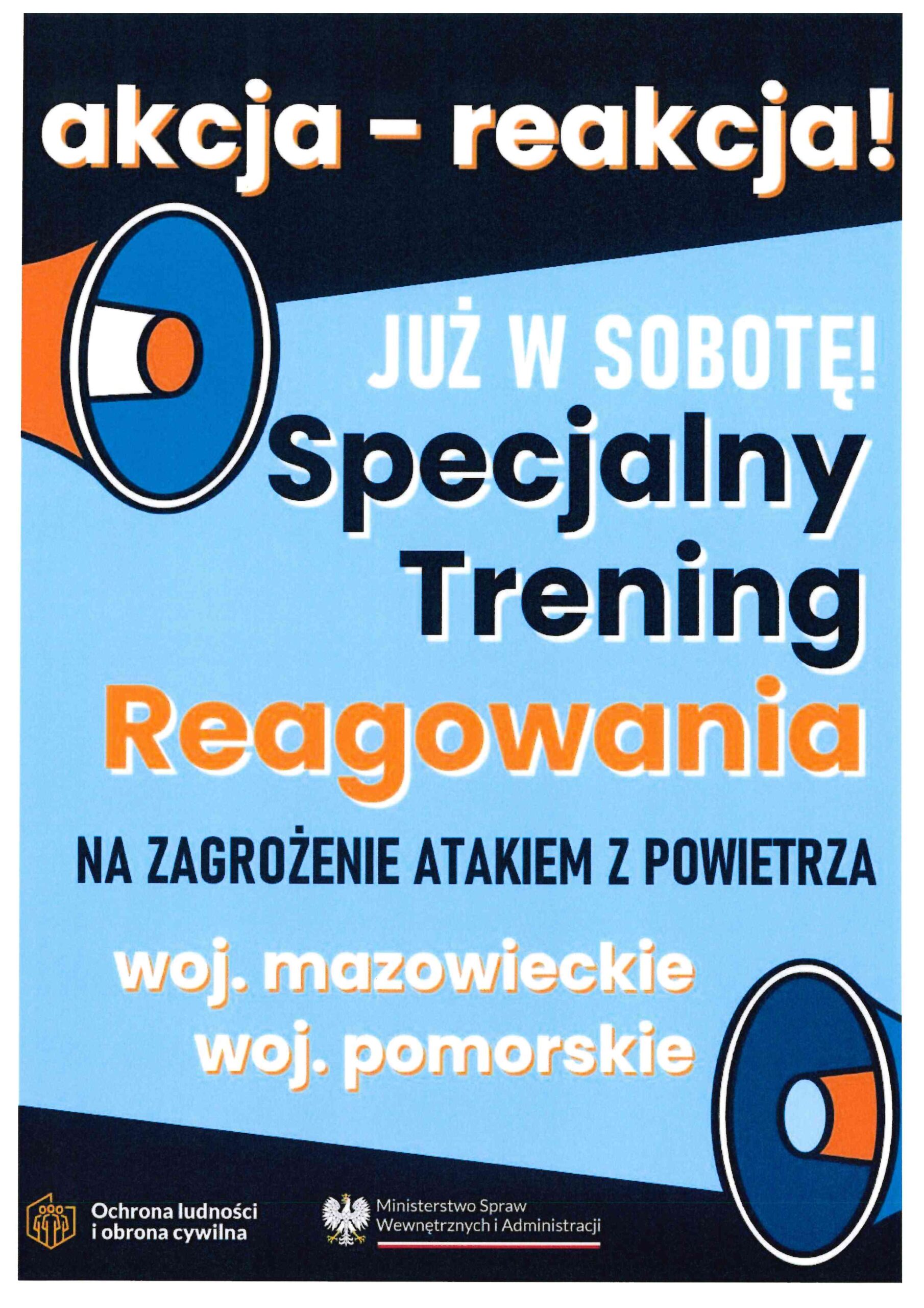 Miniatura artykułu UWAGA MIESZKAŃCY! 3 PAŹDZIERNIKA SPECJALNY TRENING REAGOWANIA!